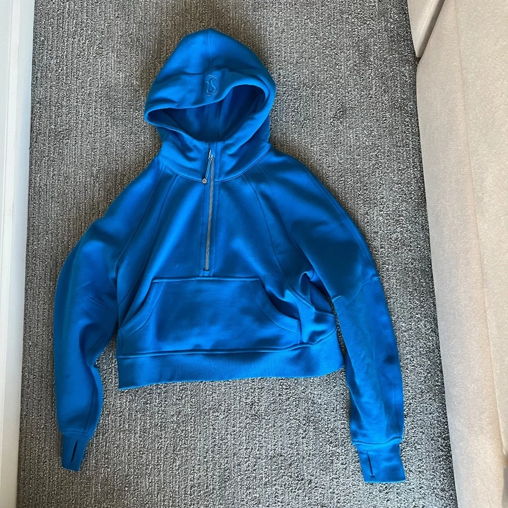 Lululemon Scuba Oversized Half-Zip Hoodie Poolside Blue Size XS Small - Picture 3 of 8